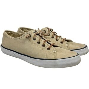 Sperry Women’s Seacoast Sneakers Beige Casual Vacation Casual Beach Size 10